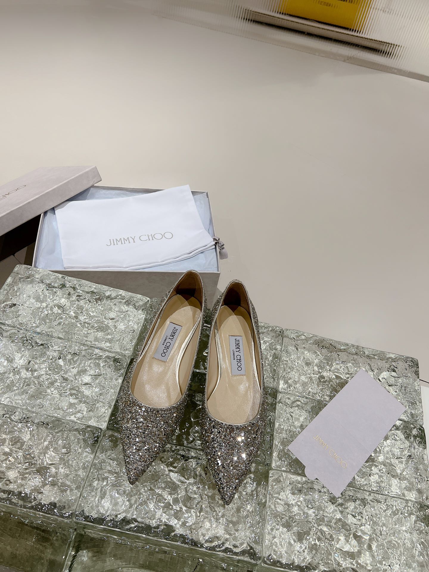 JIMMY CHOO ハイヒール ポインテッドトゥパンプス 高温ホットフィックスラインストーン+輸入羊鯨 フルグレインクリスタルシープスキン 1.0/6.5/8.5cm