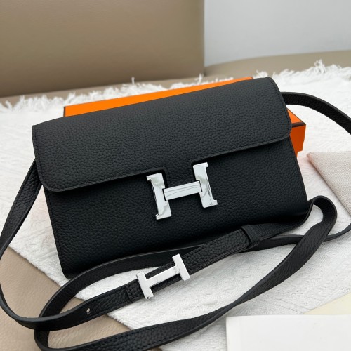 Elegant Constance Style Crossbody Bag with Silver Hardware - Premium Leather 1 Elegant Constance Style Crossbody Bag with Silver Hardware - Premium Leather