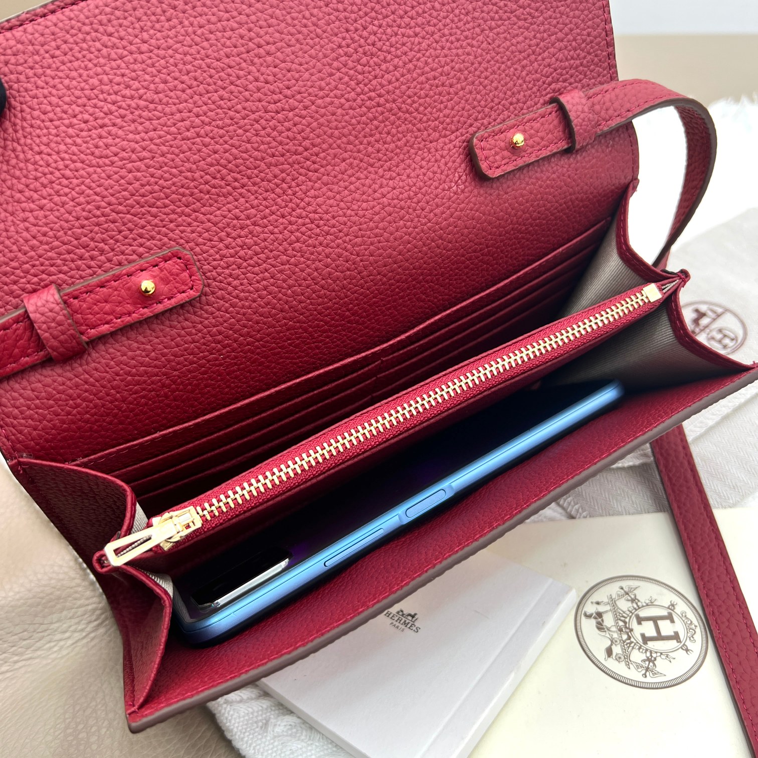 Hermes Constance 原单 荔枝纹金扣 ショルダーバッグ