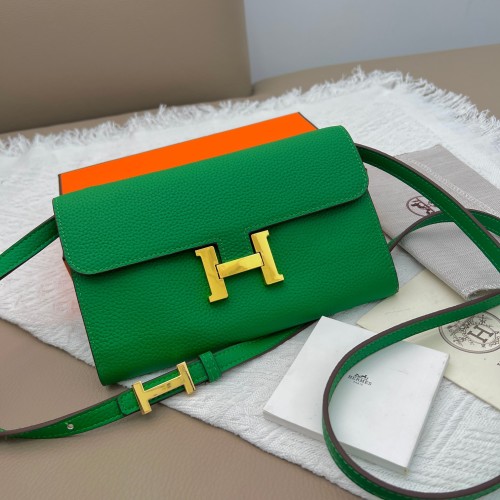 Hermes Constance Crossbody Bag, Emerald Green Leather with Gold Hardware, 22cm 1 Hermes Constance Crossbody Bag, Emerald Green Leather with Gold Hardware, 22cm