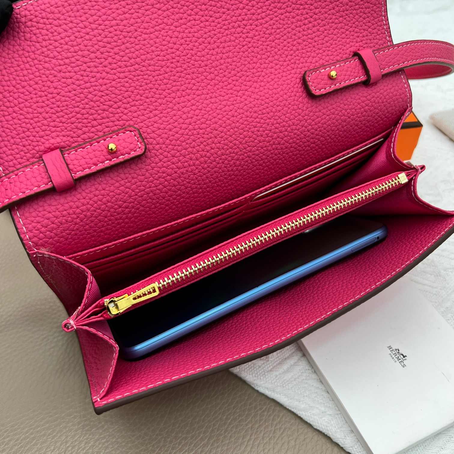 Hermes Constance Inspired Wallet Crossbody Bag, Leather with Gold Hardware 9 a1675003269109 8010