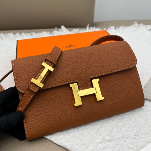 Hermes Constance Gold Buckle Crossbody Wallet - Premium Leather, Chic Design 1 Hermes Constance Gold Buckle Crossbody Wallet - Premium Leather, Chic Design