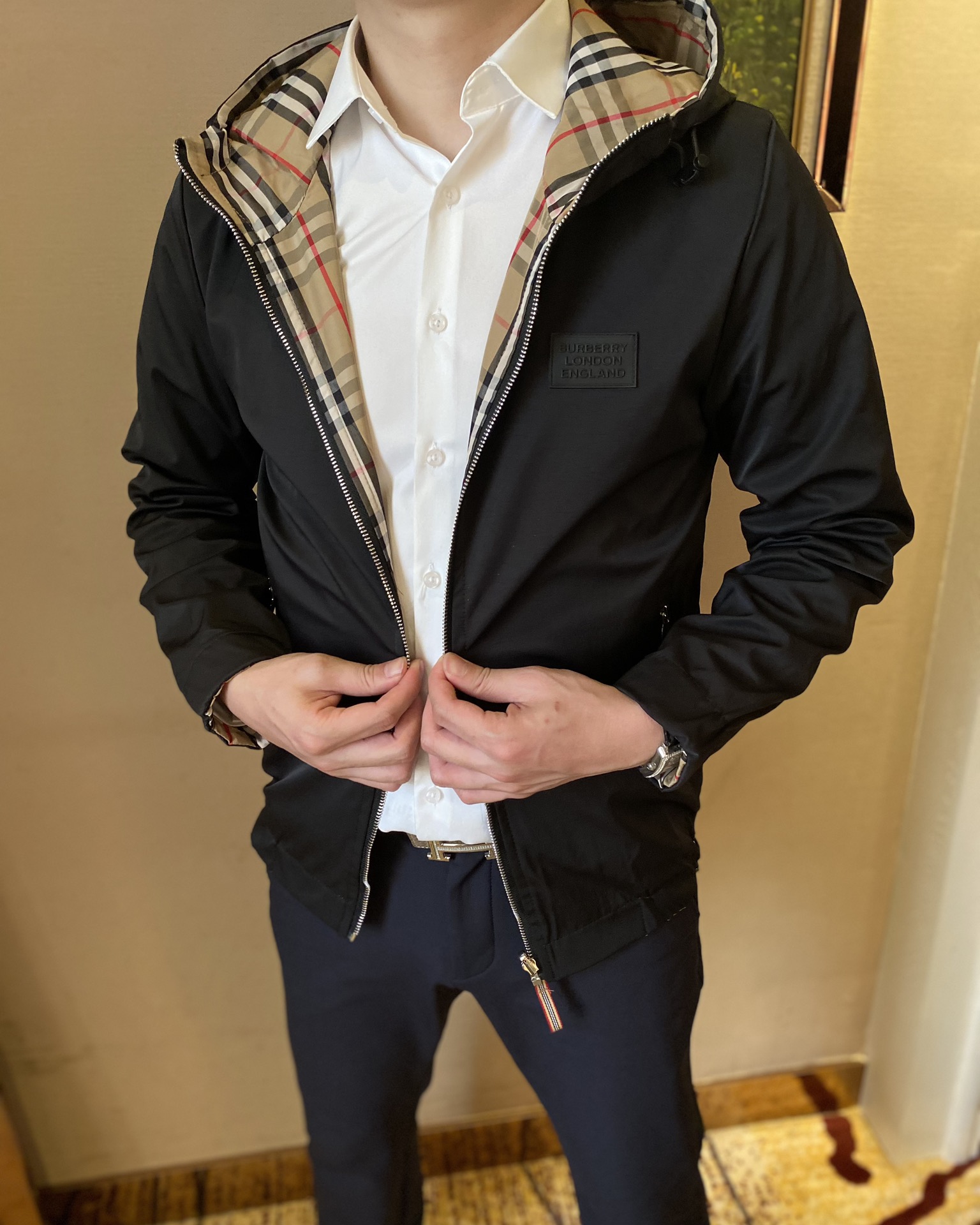 Burberry Hoog
 Kleding Jas &Jassen Mannen Lentecollectie Casual