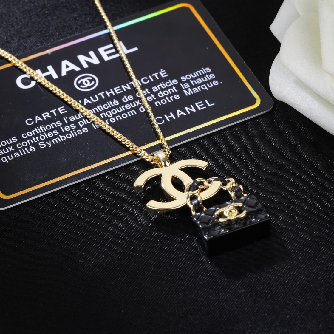 香奈儿 Chanel 新款 包包项链 颈链 专柜同步上新 双C精工打造原版一致黄铜材质