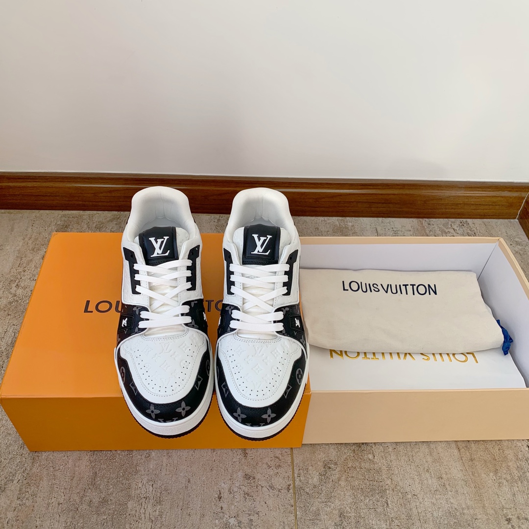 Louis Vuitton Shoes Sneakers Unisex Women Men Calfskin Cowhide TPU Sweatpants