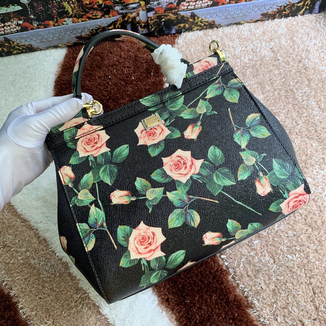 【Dolce & Gabbana 杜嘉班纳】牛皮印花 可斜挎/手提 带镜子 海外代购专用品 👜有范有气场💣全新包型 💋任