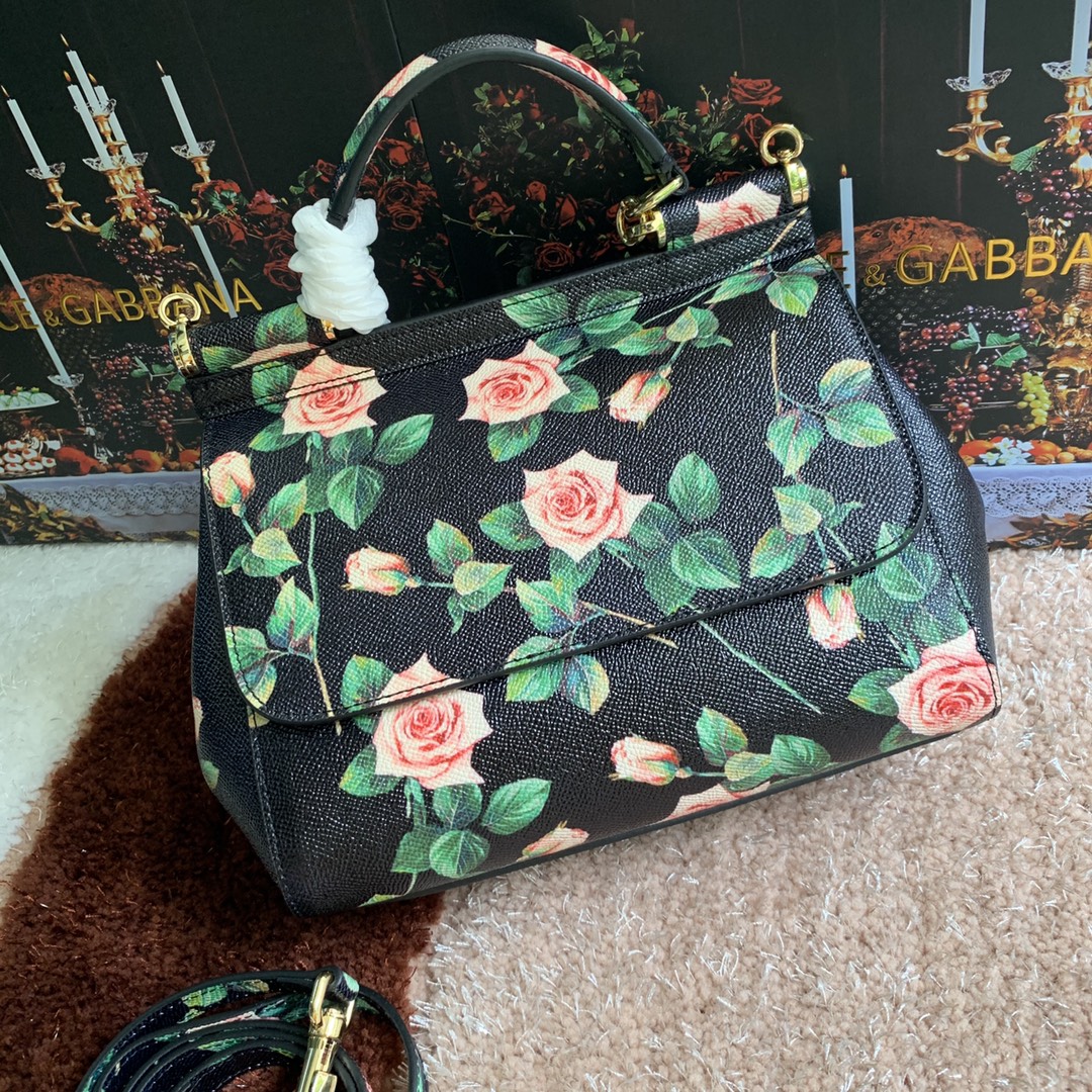 【Dolce & Gabbana 杜嘉班纳】牛皮印花 可斜挎/手提 带镜子 海外代购专用品 👜有范有气场💣全新包型 💋任