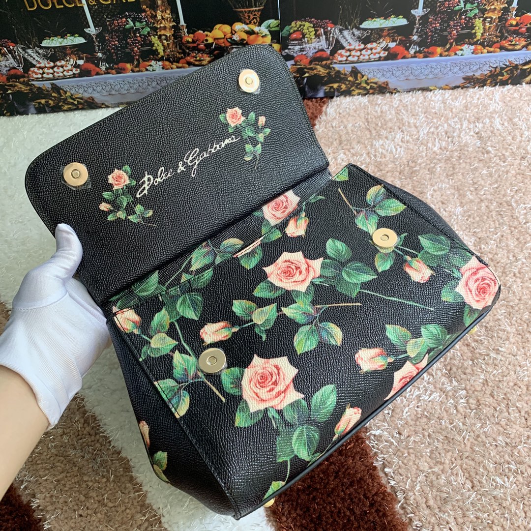 【Dolce & Gabbana 杜嘉班纳】牛皮印花 可斜挎/手提 带镜子 海外代购专用品 👜有范有气场💣全新包型 💋任