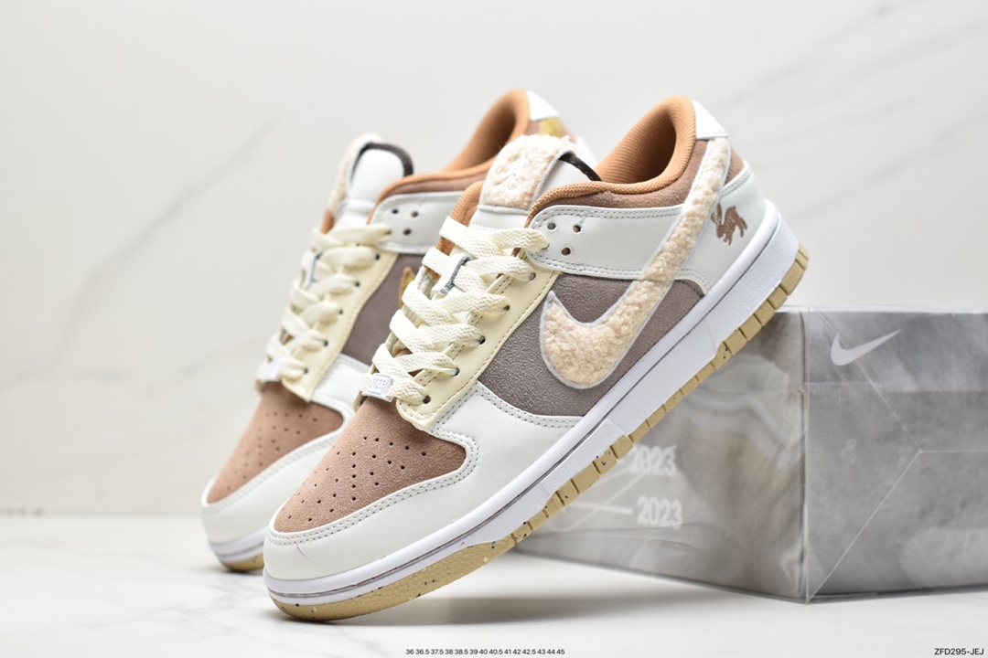 280 Nike SB Dunk Low”Year of the Rabbit”扣篮系列低帮休闲运动滑板板鞋“浅棕米白穗兔”FD4203-211