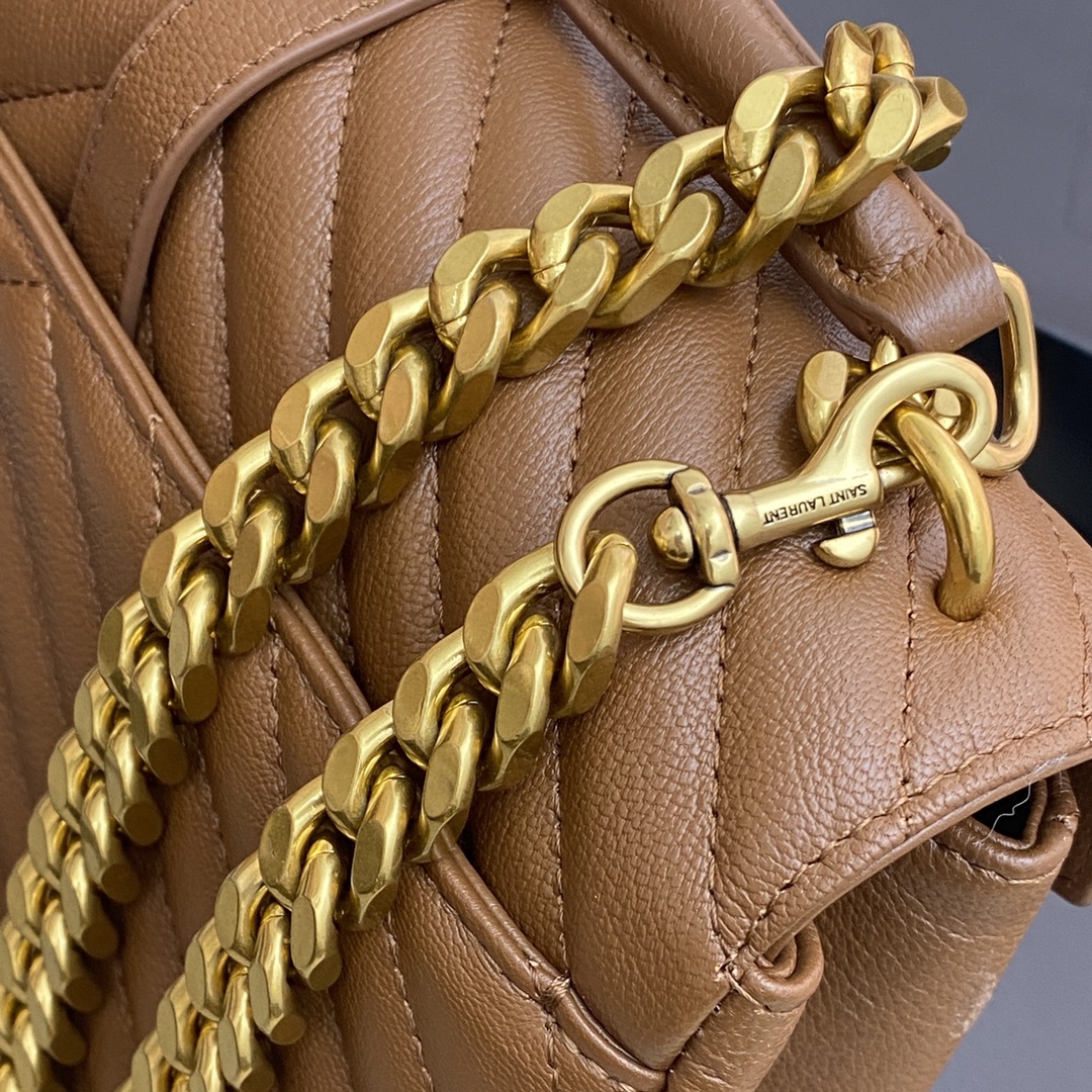 Saint Laurent Caramel Cassandra Top Handle Bag with Gold Hardware 7 i1675155060 4872 5