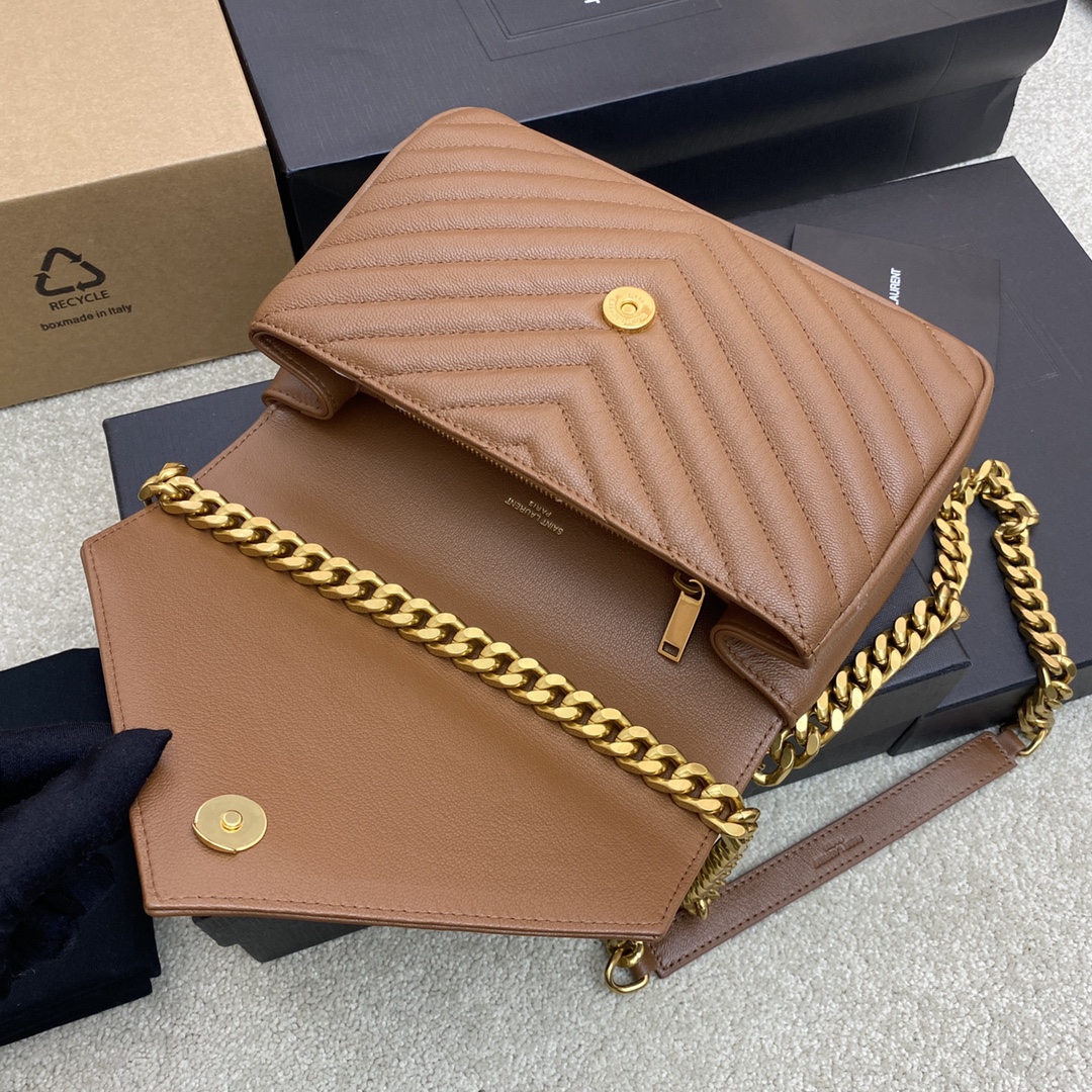 Saint Laurent Caramel Cassandra Top Handle Bag with Gold Hardware 6 i1675155060 5593 4