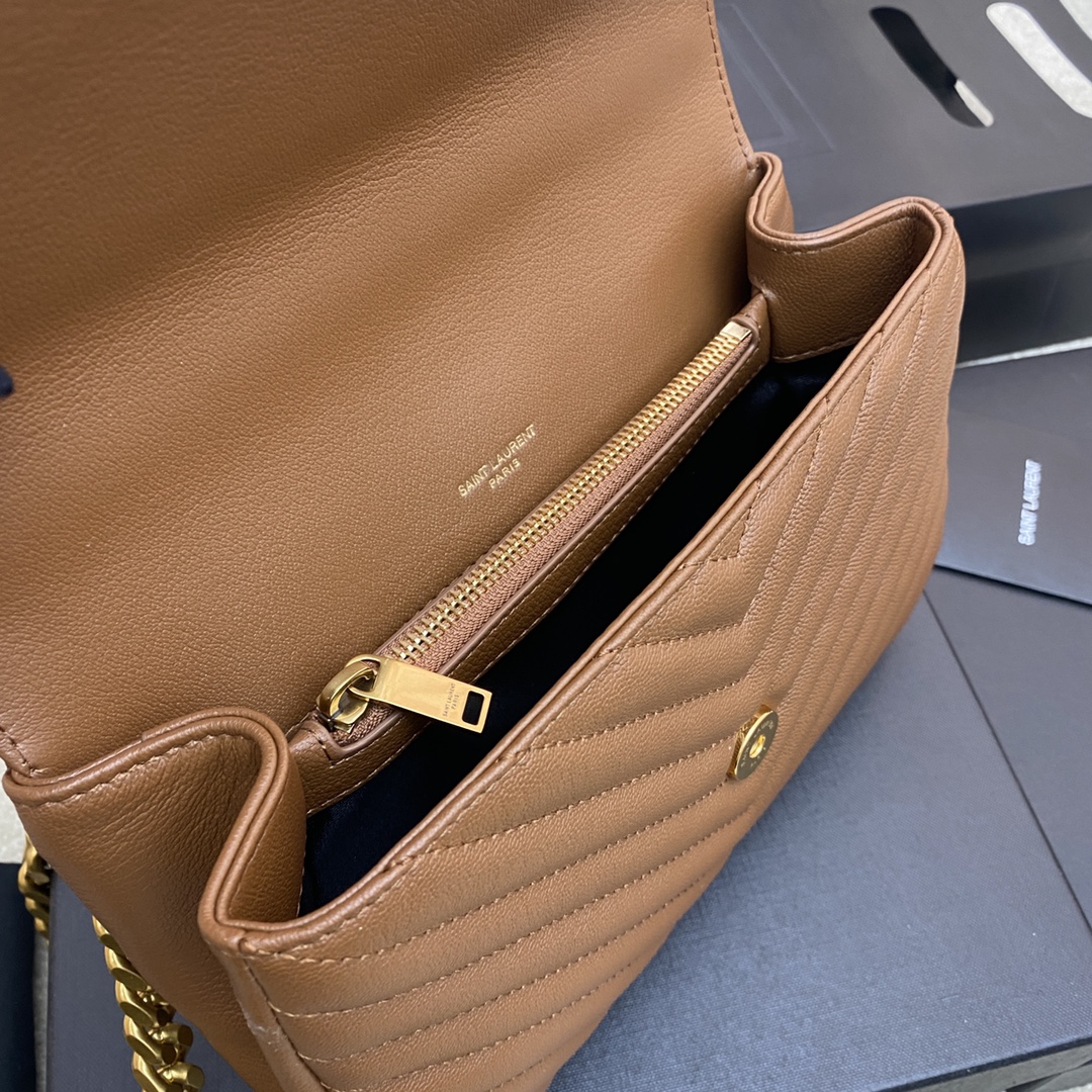 Saint Laurent Caramel Cassandra Top Handle Bag with Gold Hardware 9 i1675155060 5763 7