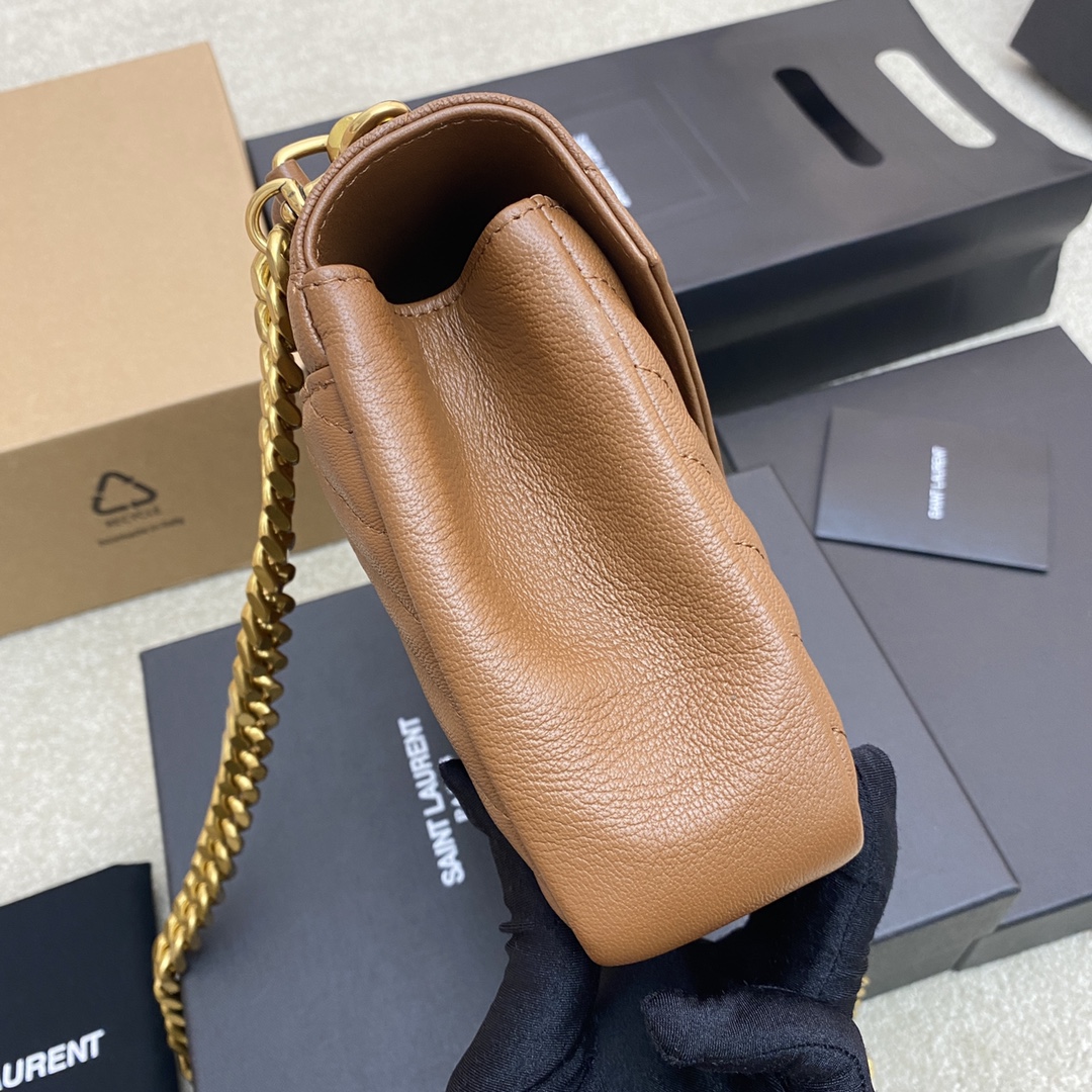 Saint Laurent Caramel Cassandra Top Handle Bag with Gold Hardware 4 i1675155060 9748 2