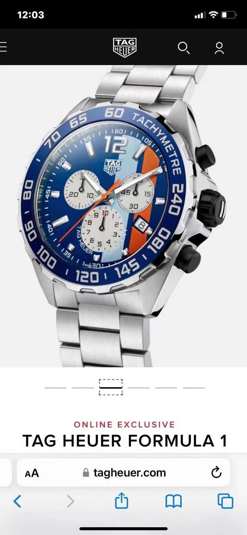 NO:152944,The new high-value model has been launched. Tagheuer F1 series GULF quartz men's steel belt watch, original single product!  Six-pin chronograph with calendar!  Original Swiss quartz movement!  Unique!  The counter is sold for more than 10,000 yuan!  ~43mm watch diameter!  Complete packaging for the counter!  tag heue19860909新款高颜值已上线.Tagheuer 泰格豪雅F1系列GULF石英男士钢带腕表 ,原单货！六针计时带日历！瑞士原装石英机芯！别具一格！专柜售价一万多！～43mm表径！配专柜全套包装！,,tag heue,Watch