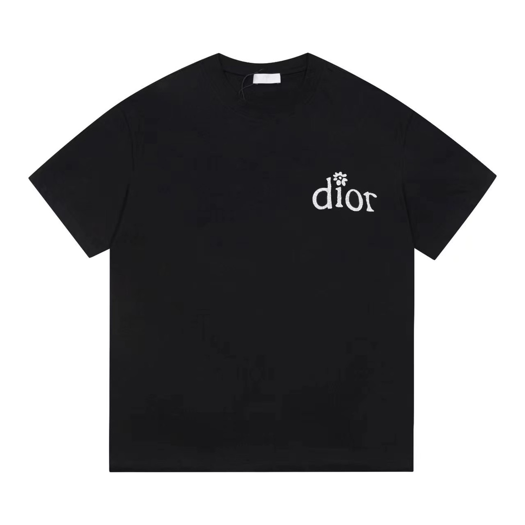 [Alta calidad] Dio* nuevo estilo de primavera y verano, logotipo de letra rosa plateada en la parte delantera…