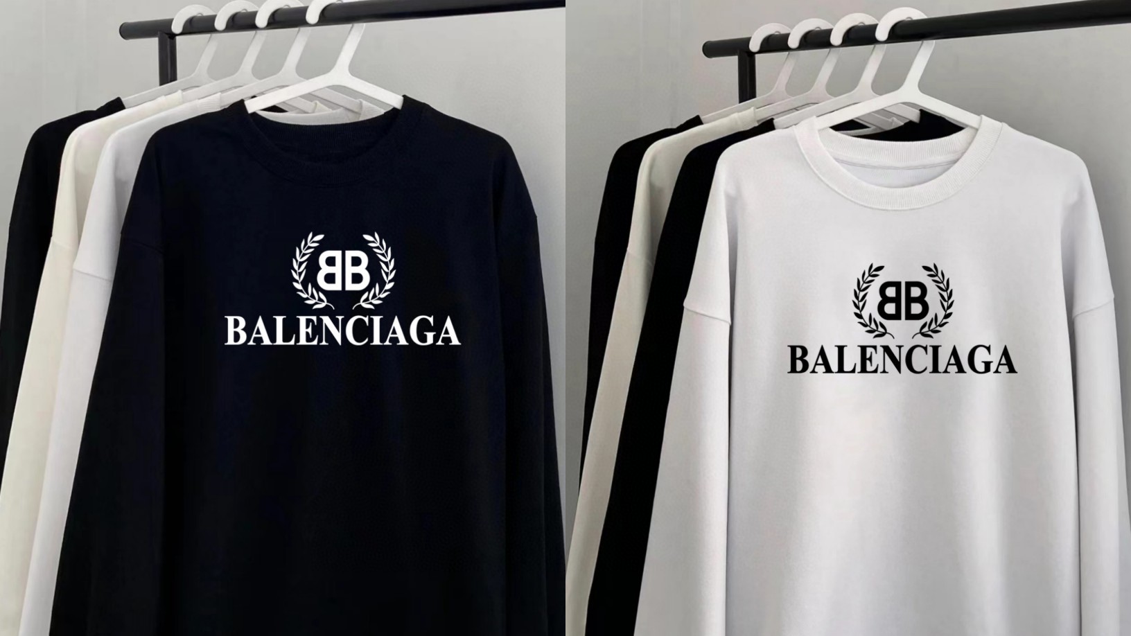 100💰
🍫2025巴黎世家balenciaga专柜同步新款麦穗大logo印花男女情侣同款圆领卫衣

这款卫衣看似简单，但是版型真的是十分的出众！无论帅哥还是美女都可以轻松驾驭，多重风格可以随意转换，百搭单品必须入手！面料采用华棉面料，与专柜同步！不起球不变形，定制螺纹，颜色统一！数码康利印花，颜色鲜明逼真，渐变效果好，不开裂不脱落！老铁们秋天必须有一件这样的百搭单品！快点下手！
颜色 黑色 白色 麻灰色 高级灰

