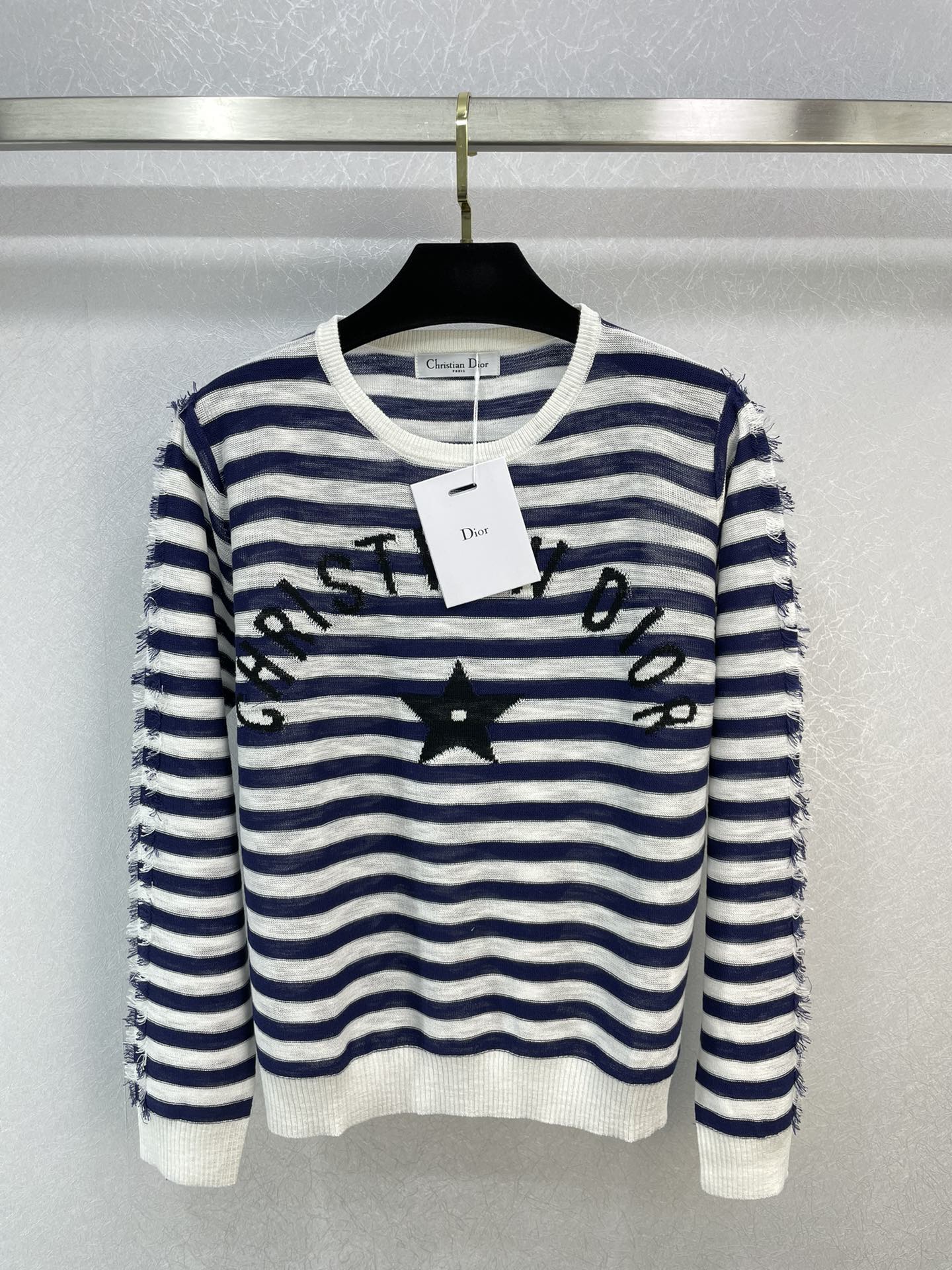 1:1
 Dior Clothing Sweatshirts High Quality Customize
 Blue White Spring Collection Long Sleeve