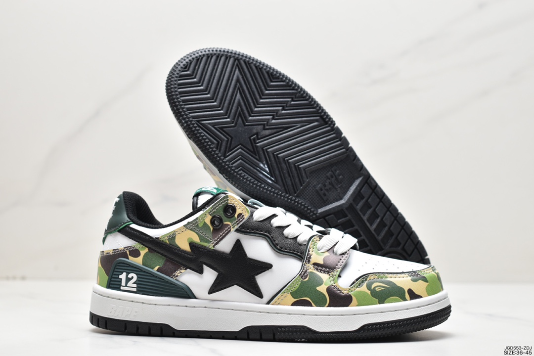 Harajuku trend brand A Bathing Ape BAPE Sk8 Sta Low SK8 series low-top casual sports skateboard shoes