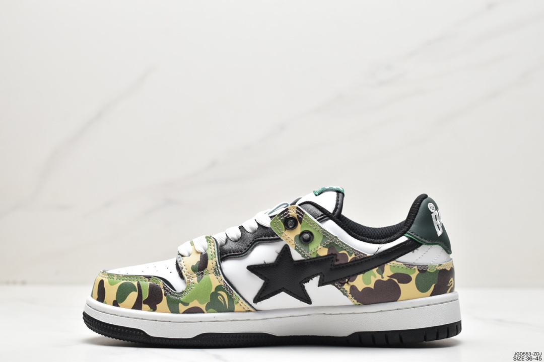 Harajuku trend brand A Bathing Ape BAPE Sk8 Sta Low SK8 series low-top casual sports skateboard shoes