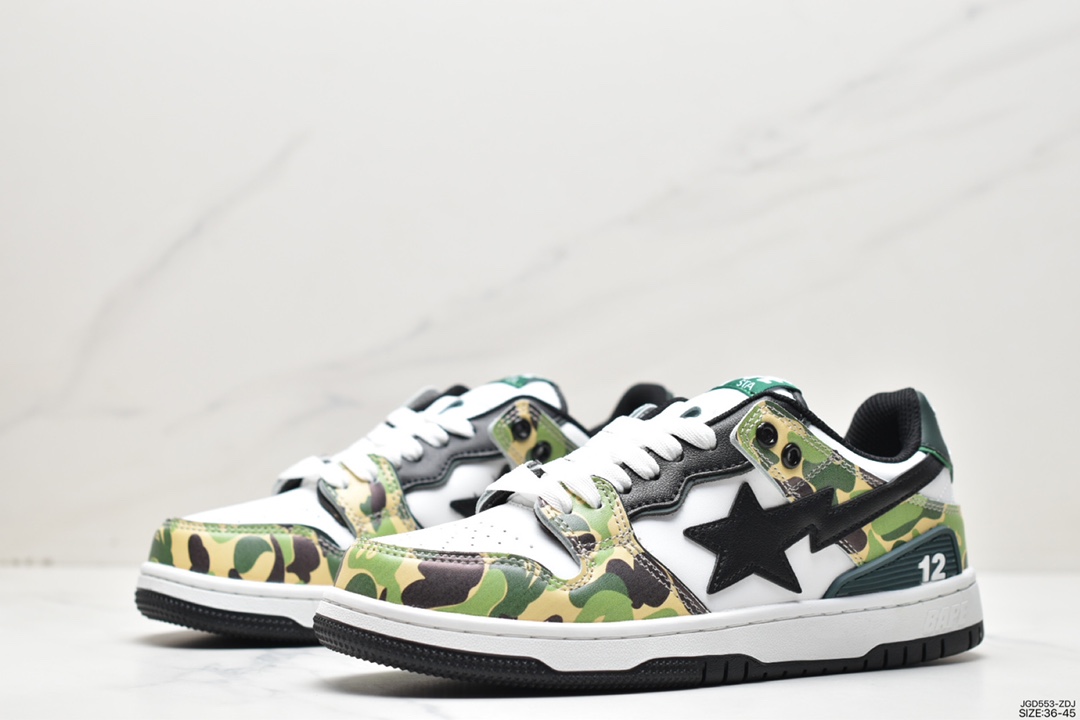 Harajuku trend brand A Bathing Ape BAPE Sk8 Sta Low SK8 series low-top casual sports skateboard shoes