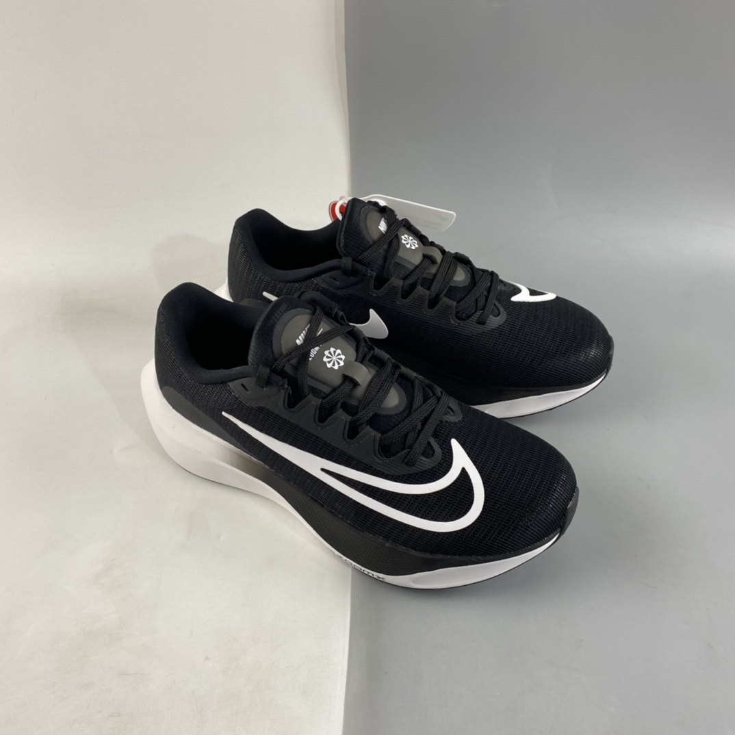 Pure original Nike Zoom Fly 5 sports leisure cushioning carbon plate running shoes black and white DM8968-001