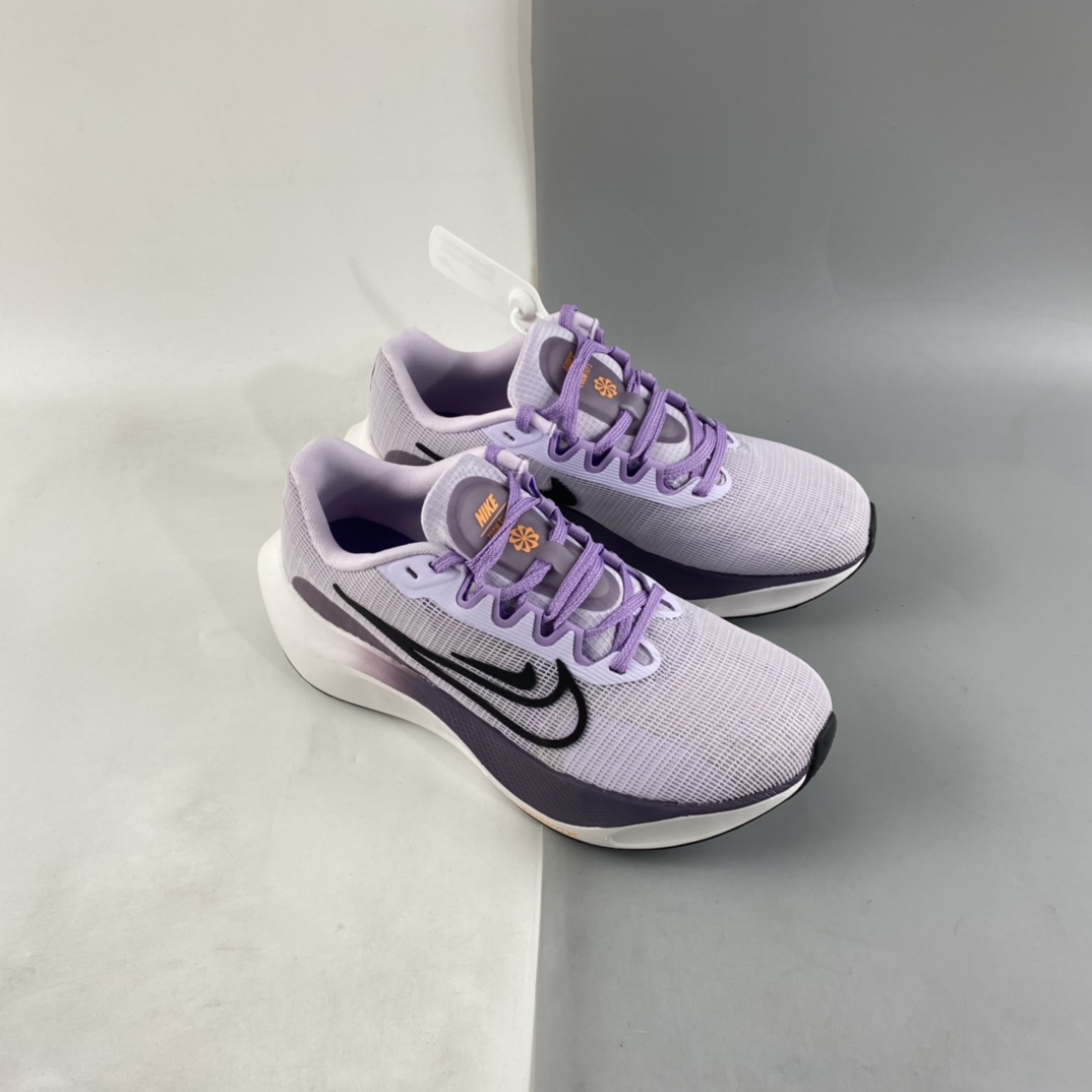 P290 纯原版 Nike Zoom Fly 5运动休闲缓震碳板跑步鞋 灰紫 DM8974-500