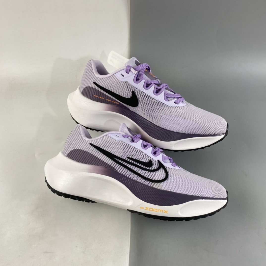 P290 纯原版 Nike Zoom Fly 5运动休闲缓震碳板跑步鞋 灰紫 DM8974-500