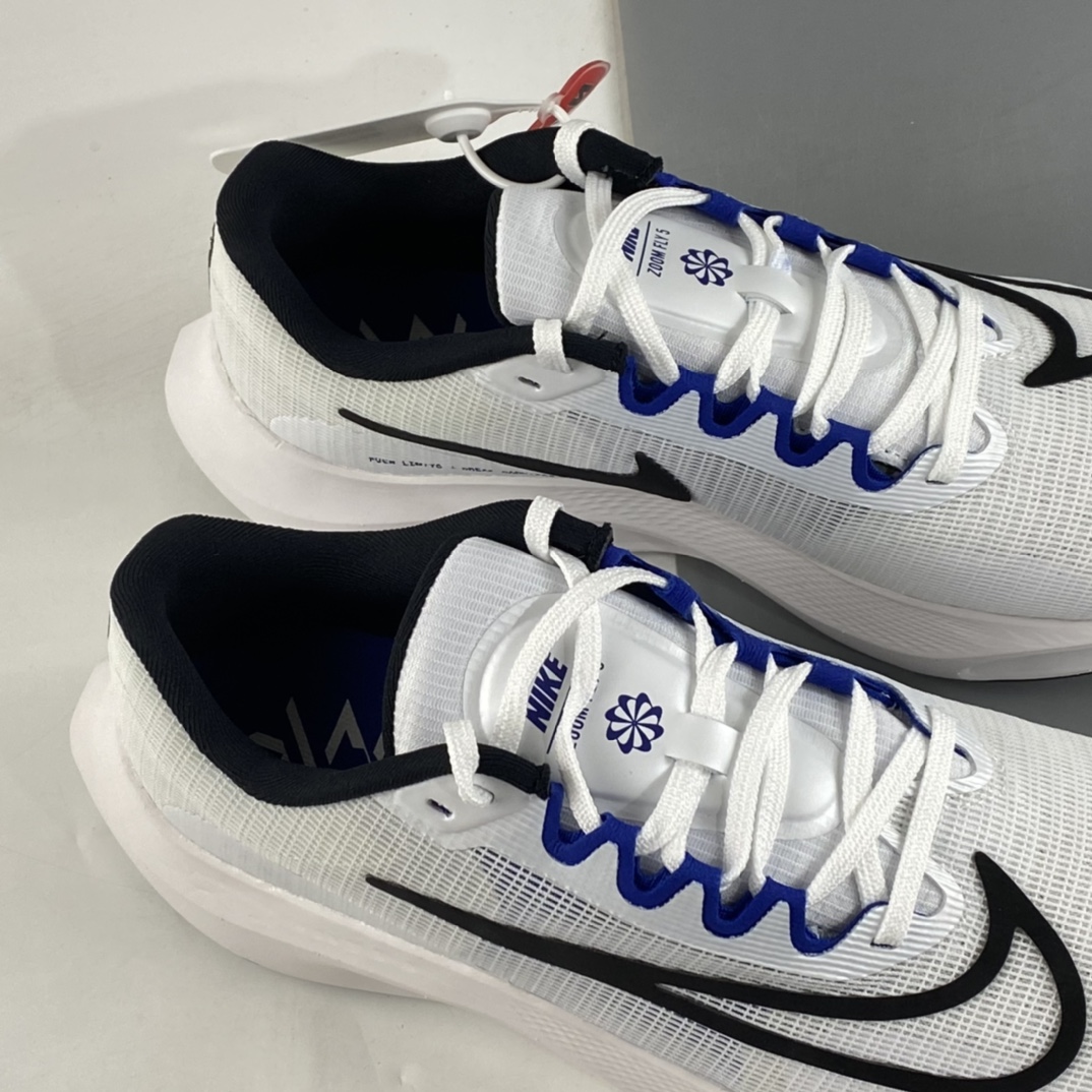 P290 纯原版 Nike Zoom Fly 5运动休闲缓震碳板跑步鞋 白黑 DZ2769-101