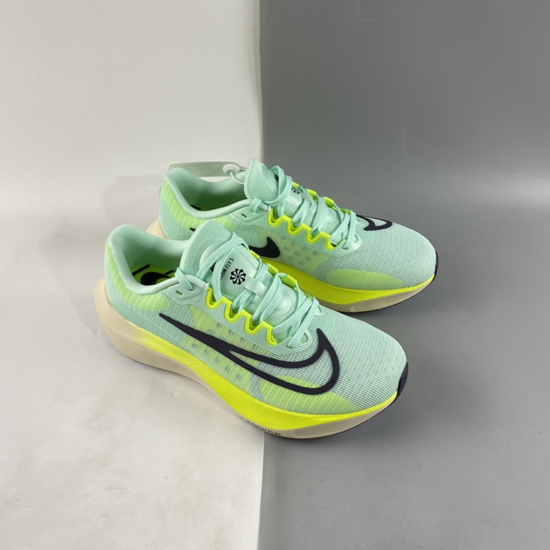 P290 纯原版 Nike Zoom Fly 5运动休闲缓震碳板跑步鞋 绿黑 DM8968-300