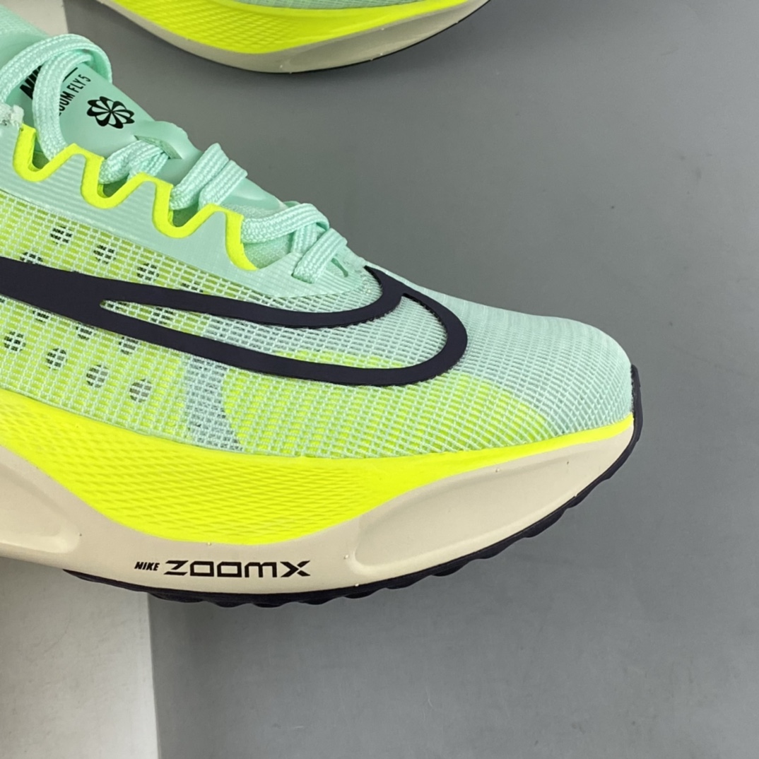 P290 纯原版 Nike Zoom Fly 5运动休闲缓震碳板跑步鞋 绿黑 DM8968-300
