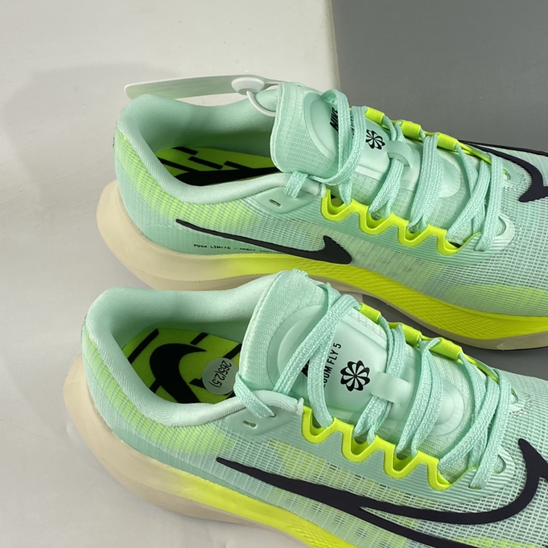 P290 纯原版 Nike Zoom Fly 5运动休闲缓震碳板跑步鞋 绿黑 DM8968-300