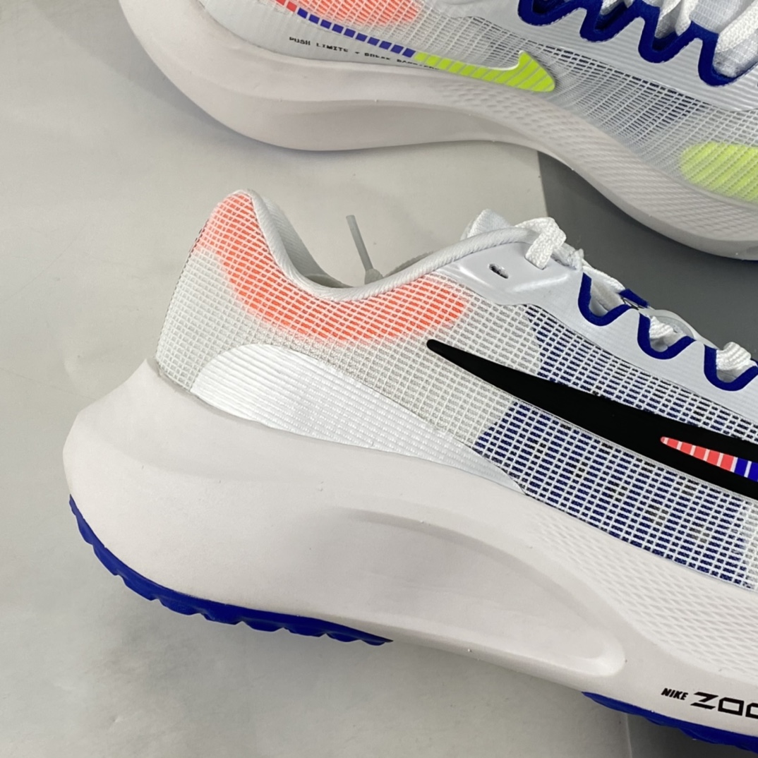 P290 纯原版 Nike Zoom Fly 5运动休闲缓震碳板跑步鞋 白黄蓝 DX1599-100