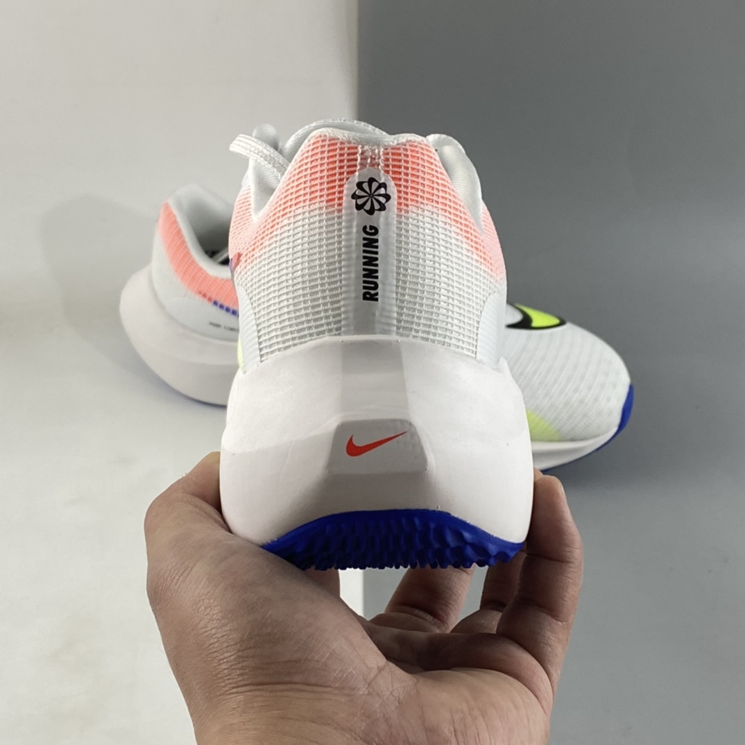 P290 纯原版 Nike Zoom Fly 5运动休闲缓震碳板跑步鞋 白黄蓝 DX1599-100
