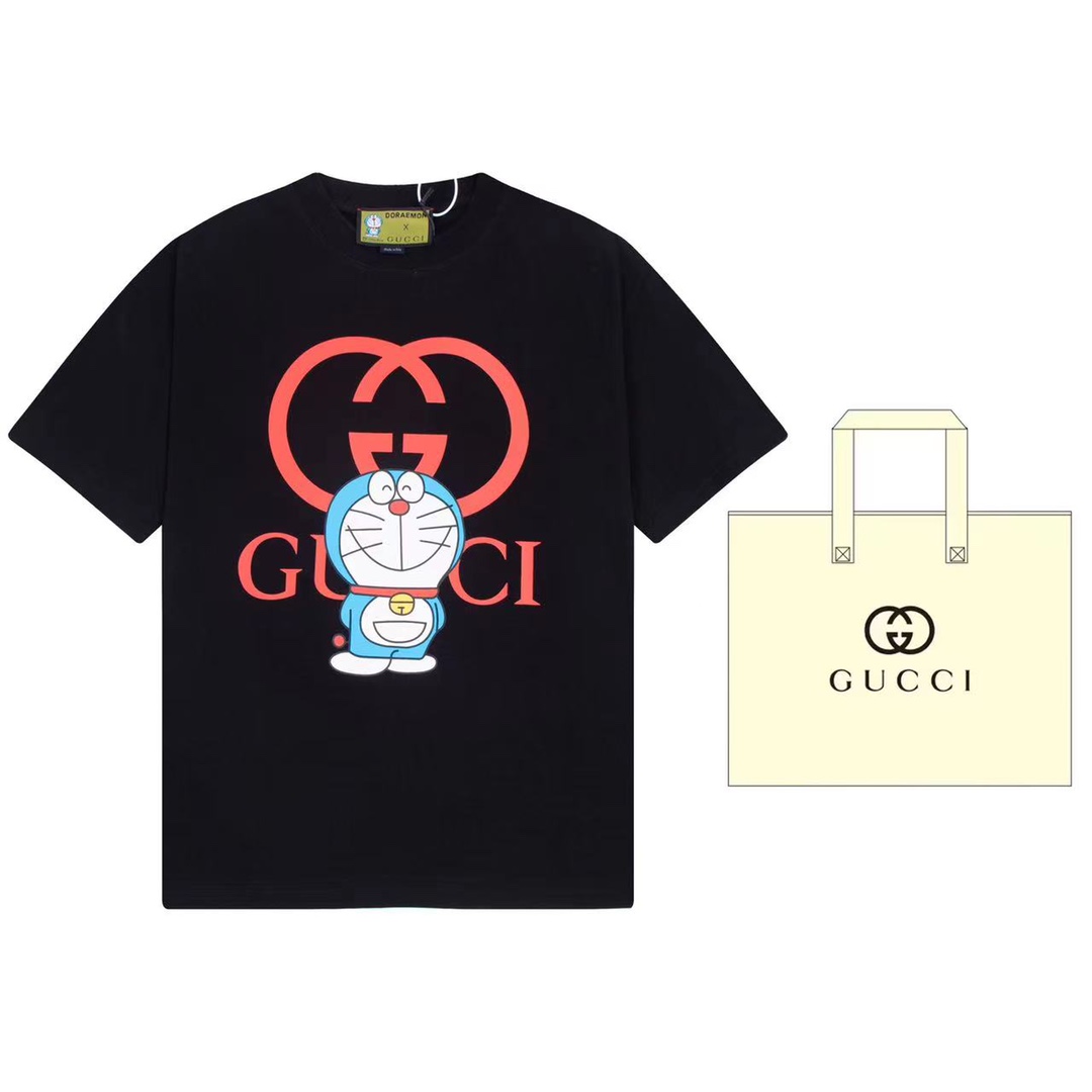 (+5 se puede equipar con bolsa de mano) Gucci Gucci x Doraemon/哆啦A梦 edición colaborativa, camiseta de manga corta con c…