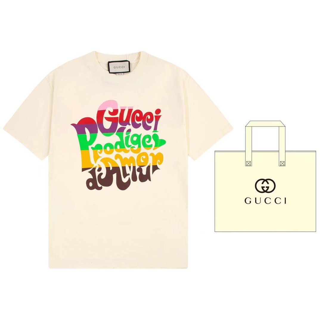 (+5 se puede equipar con bolsa de mano) Gucci Gucci Prodiged'Amour camiseta de manga corta con estampado de letras arco…