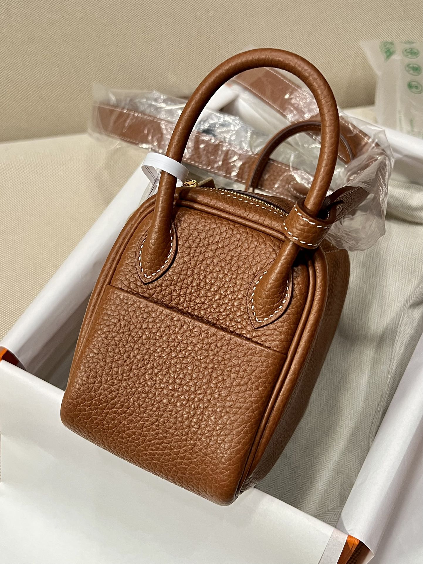 Hermes Lindy Brown mini shoulder everyday
