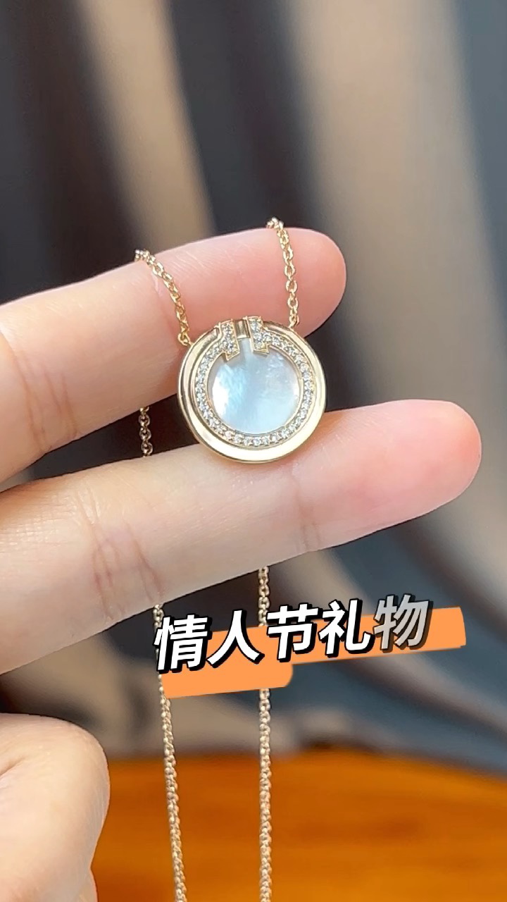 Tiffany & Co. Tiffany&Co.T two双t白贝母项链