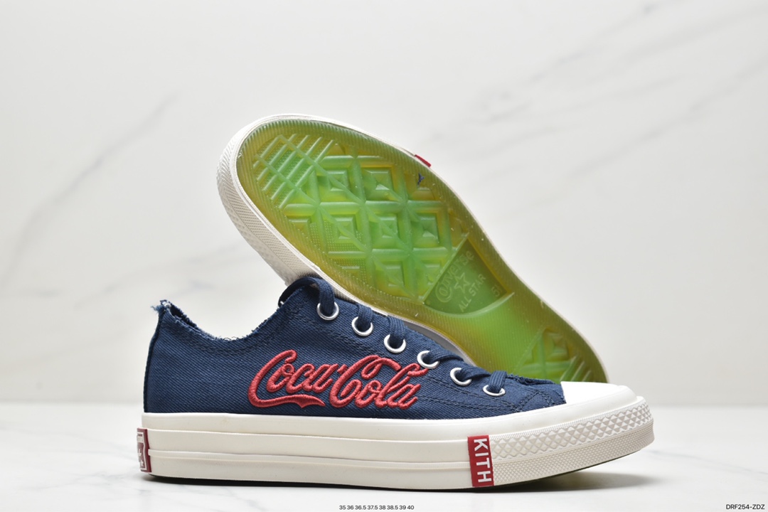 Kith x Coca-Cola x Converse Chuck 70 Low three-party joint low-top sneakers 169836C