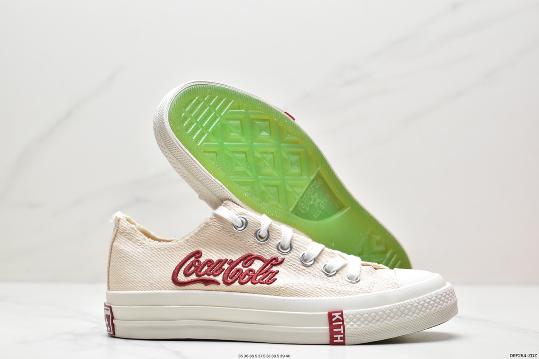 Kith x Coca-Cola x Converse Chuck 70 Low three-party joint low-top sneakers 169836C