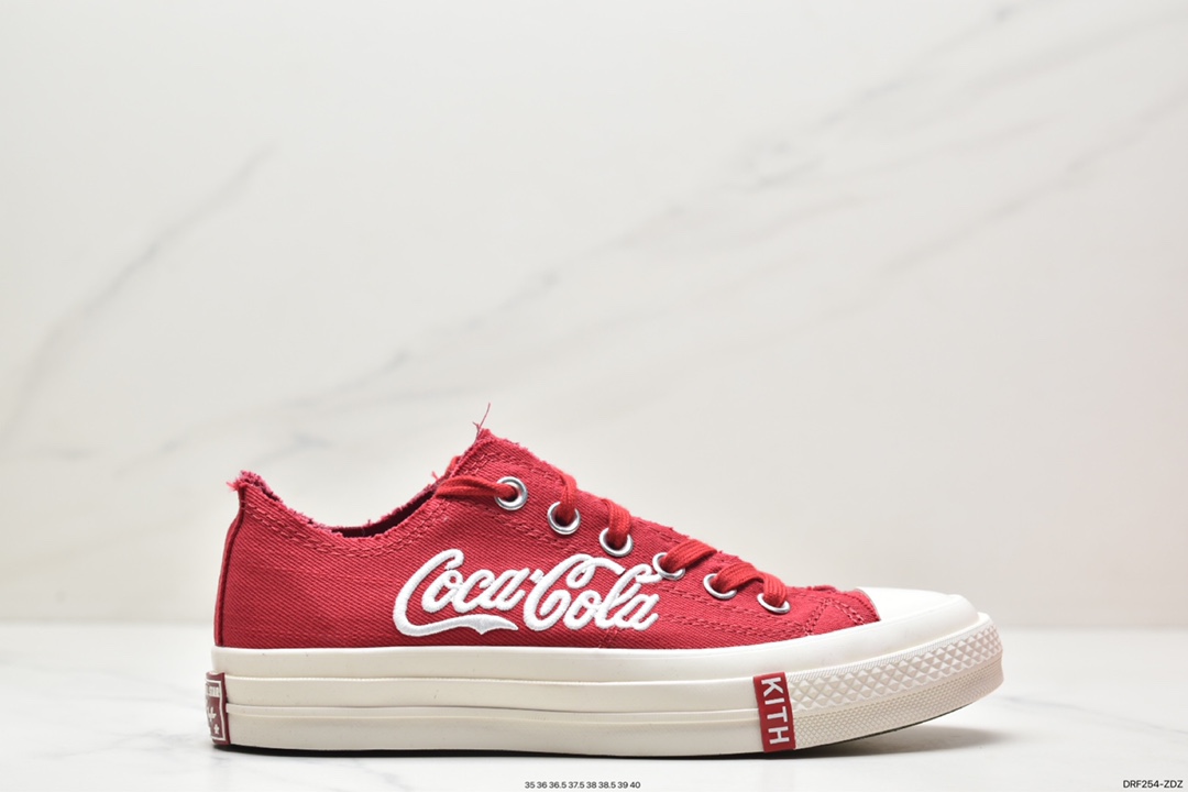 Kith x Coca-Cola x Converse Chuck 70 Low three-party joint low-top sneakers 169836C