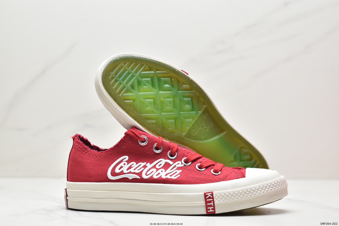 Kith x Coca-Cola x Converse Chuck 70 Low three-party joint low-top sneakers 169836C