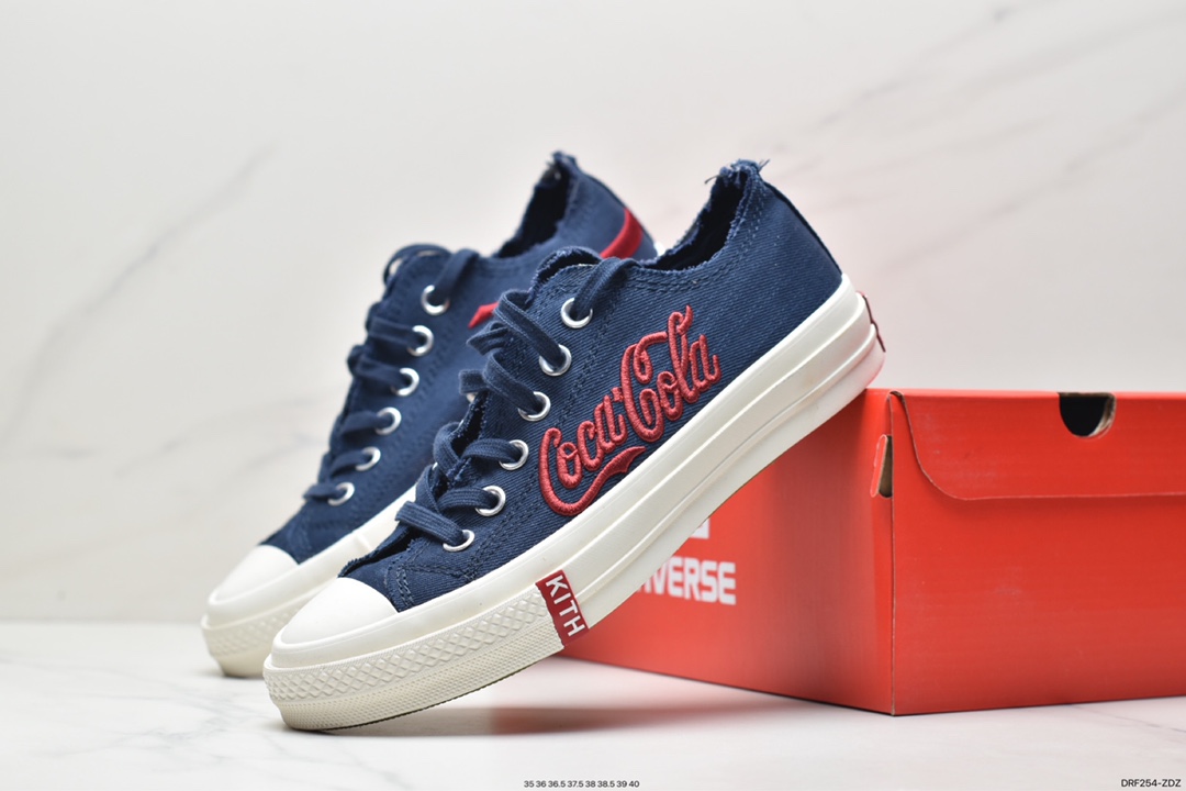 Kith x Coca-Cola x Converse Chuck 70 Low three-party joint low-top sneakers 169836C