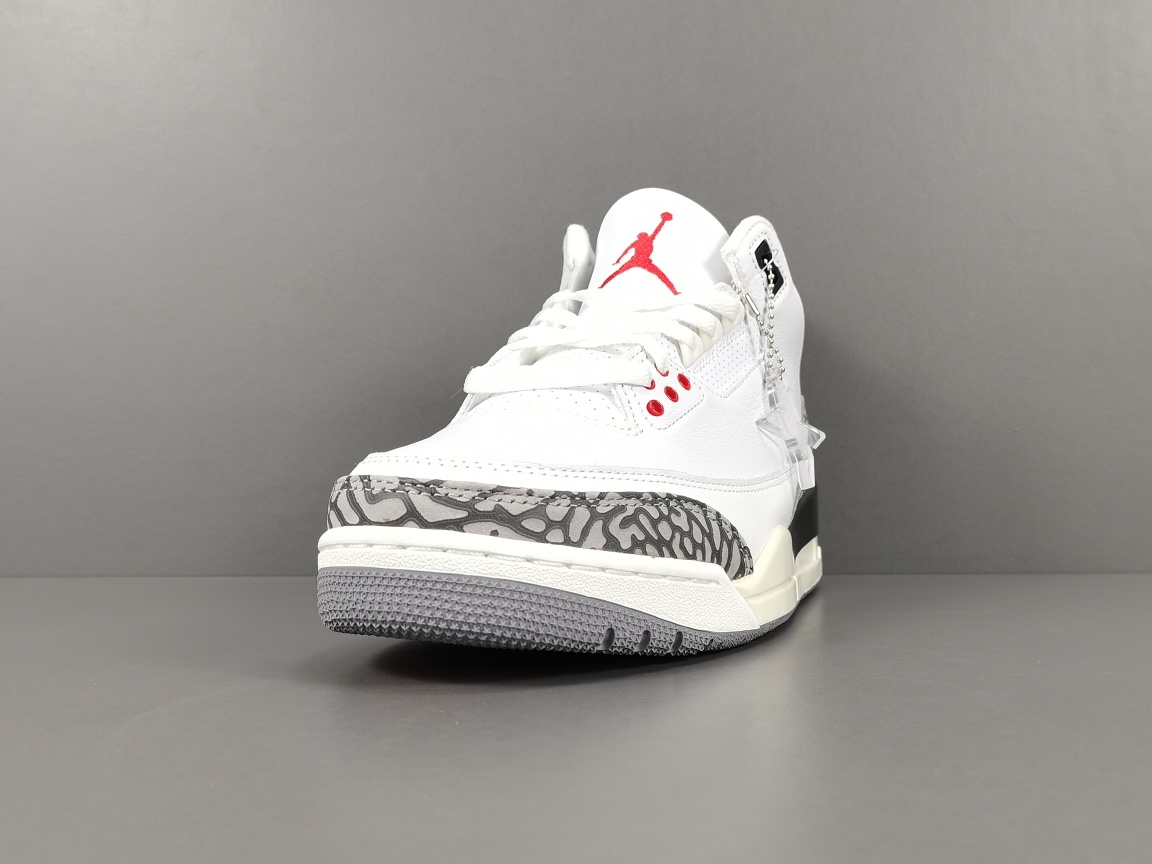  福利特价
【纯原：顶级AJ3】白灰 白水泥 Air Jordan 3 White Cement Rei