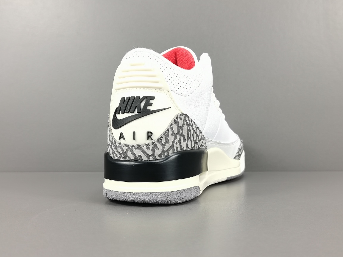  福利特价
【纯原：顶级AJ3】白灰 白水泥 Air Jordan 3 White Cement Rei