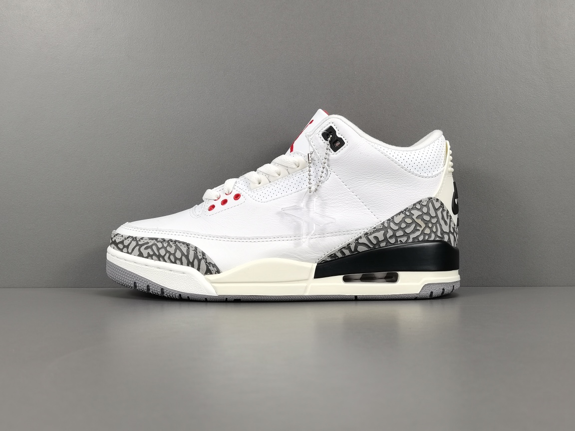  福利特价
【纯原：顶级AJ3】白灰 白水泥 Air Jordan 3 White Cement Rei