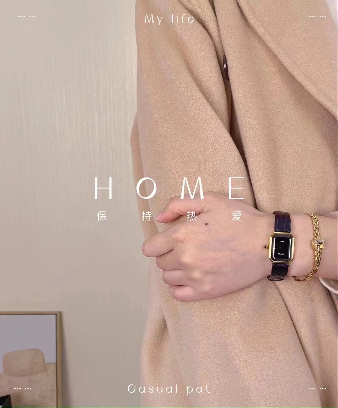 NO:157501,The renderings of the small candy cube are so beautiful. Chanel Chanel Black Gold Small Candy Cube Women's Quartz Watch was born in 1987, so it is also called 