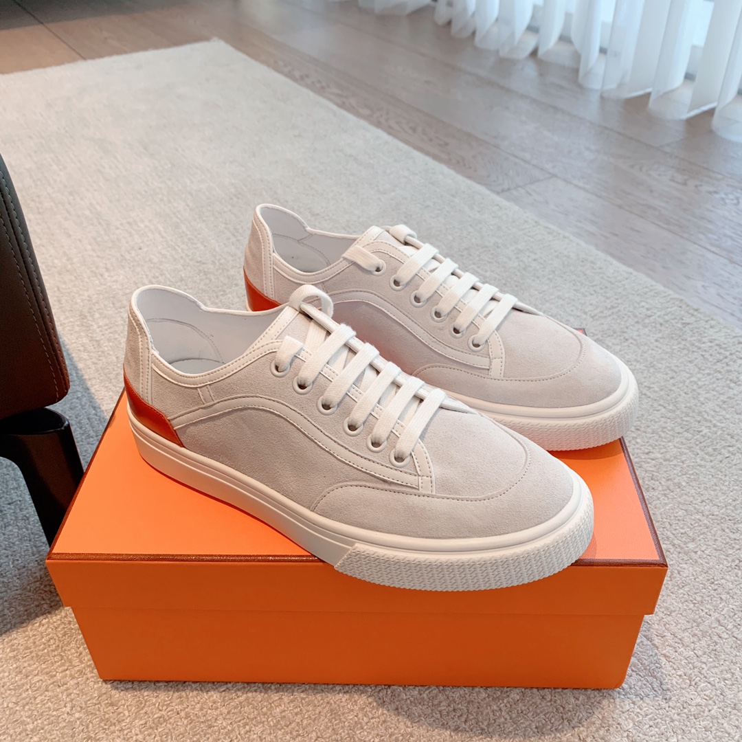 Hermes Store
 Skateboard Shoes White Unisex Spring Collection Vintage