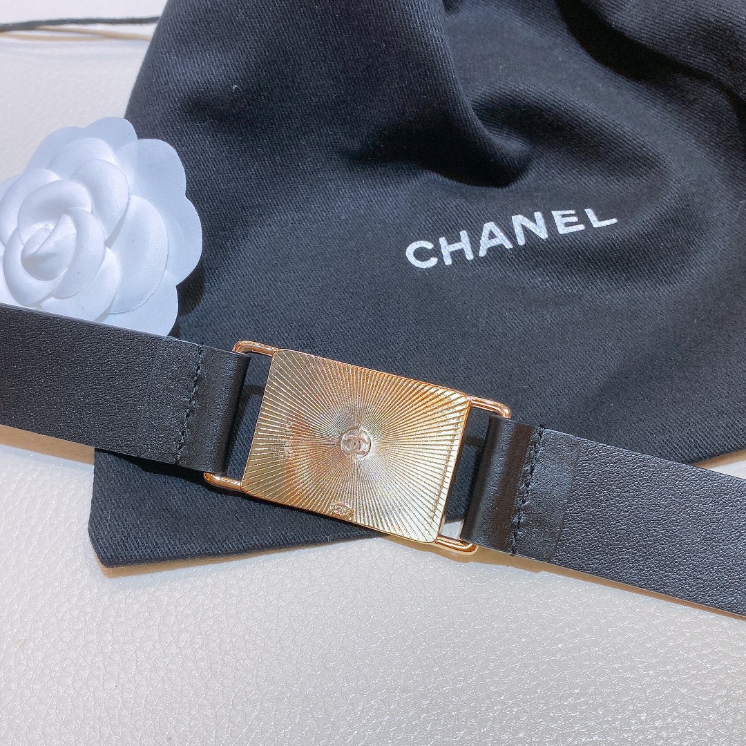 - hanel #本季新品 小牛皮、金色金属、银色金属与水钻，3.0mm精品 
码数s =155cm总