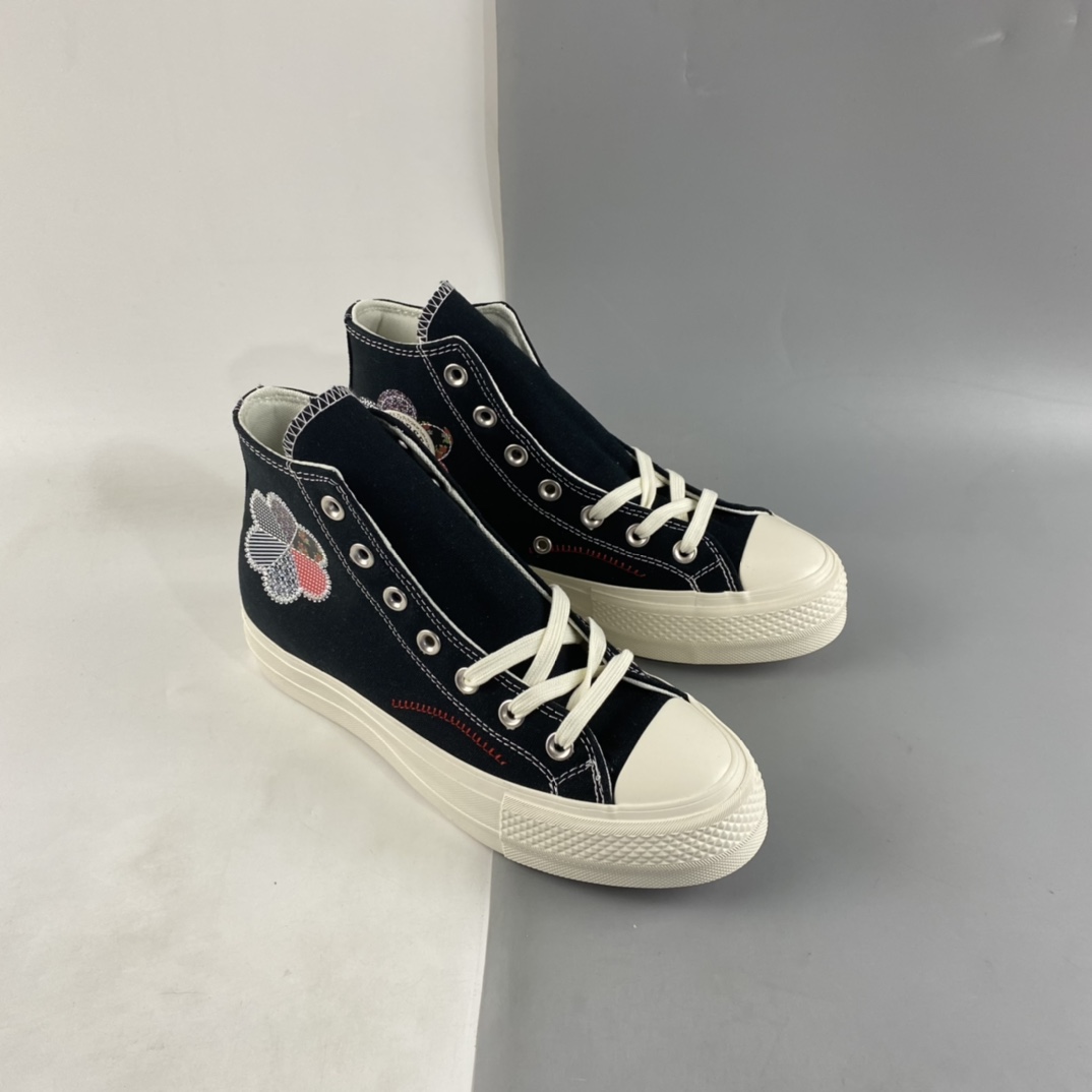 P150 Converse All Star 匡威厚底系列复古小碎花高帮板鞋 A05194C