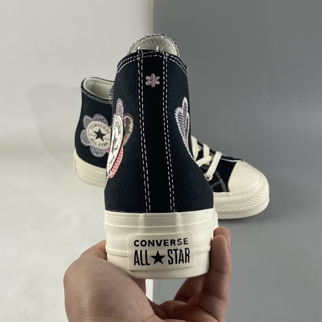 P150 Converse All Star 匡威厚底系列复古小碎花高帮板鞋 A05194C